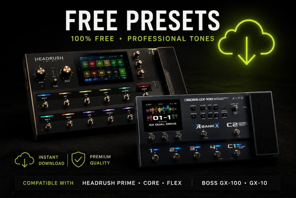 Free guitar presets for HeadRush and Boss