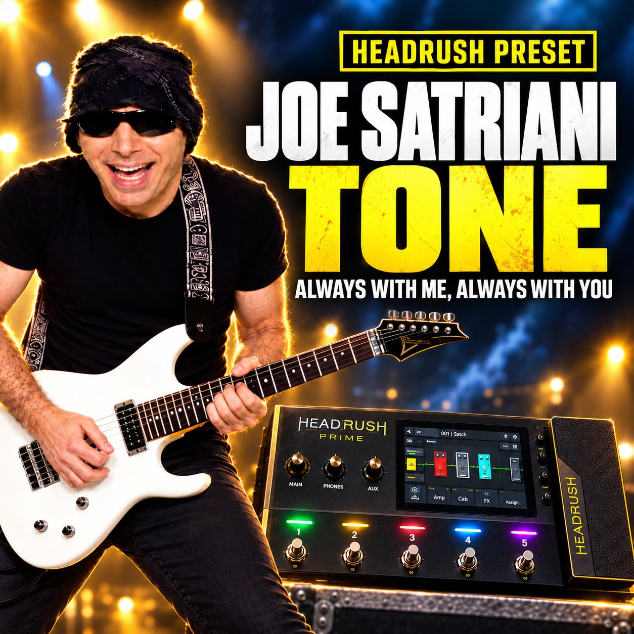 Joe Satriani tone Always With Me Always With You HeadRush preset for Prime Core and Flex Prime