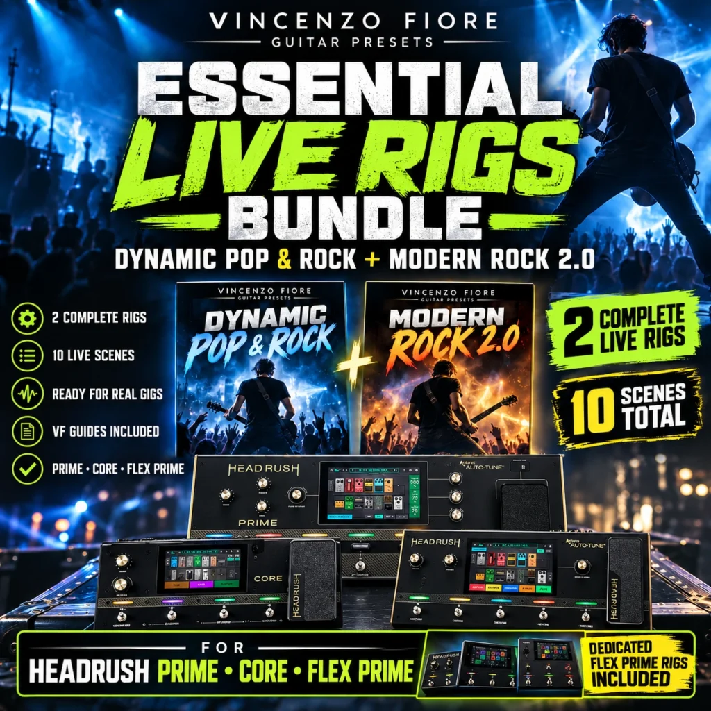 Essential Live Rigs Bundle – Dynamic Pop & Rock e Modern Rock 2.0, 10 scene per HeadRush Prime, Core e Flex Prime