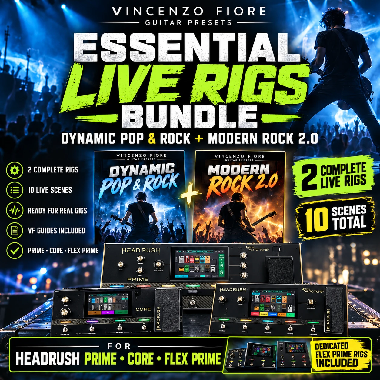 Essential Live Rigs Bundle – Dynamic Pop & Rock and Modern Rock 2.0 for HeadRush